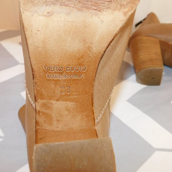 Cordani Open Toe Leather Ankle Bootie Made In Italy Size 38 (US Size 7.5-8) - Picture 10 of 11